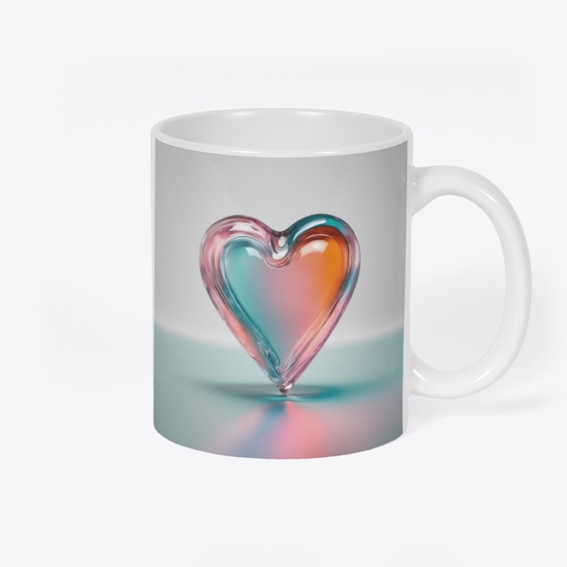 glass heart mug 46-30
