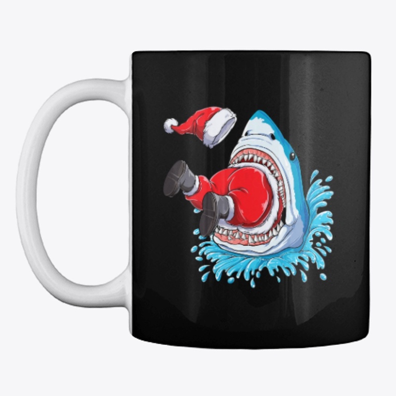 Shark Eating Santa Claus Christmas 