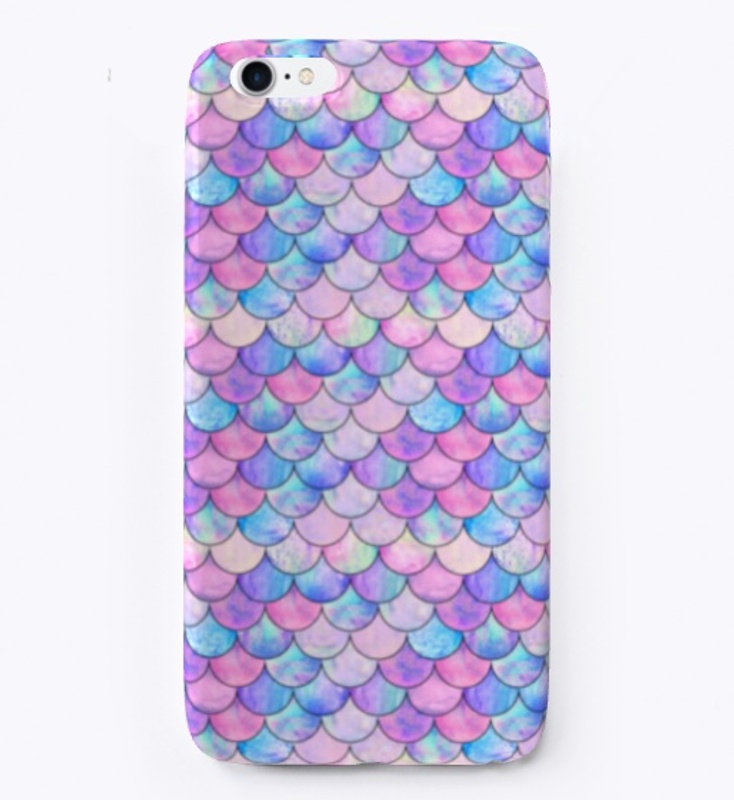 Pastel Watercolor Mermaid Scales