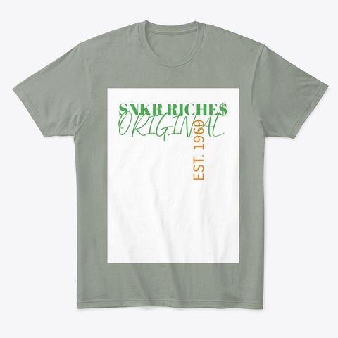 Snkr Riche$ Grey áo T-Shirt Front