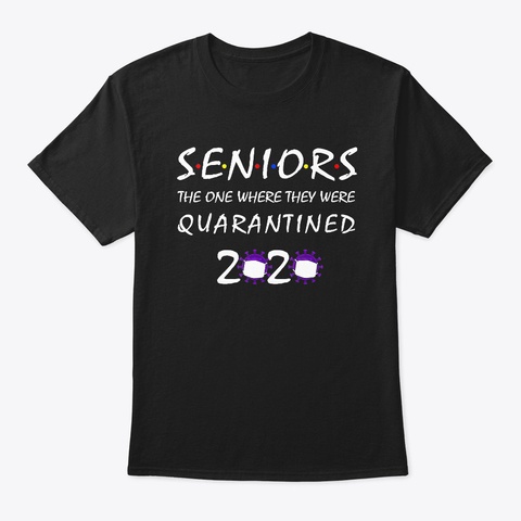 Class Of 2020 Graduation Senior Black T-Shirt Front