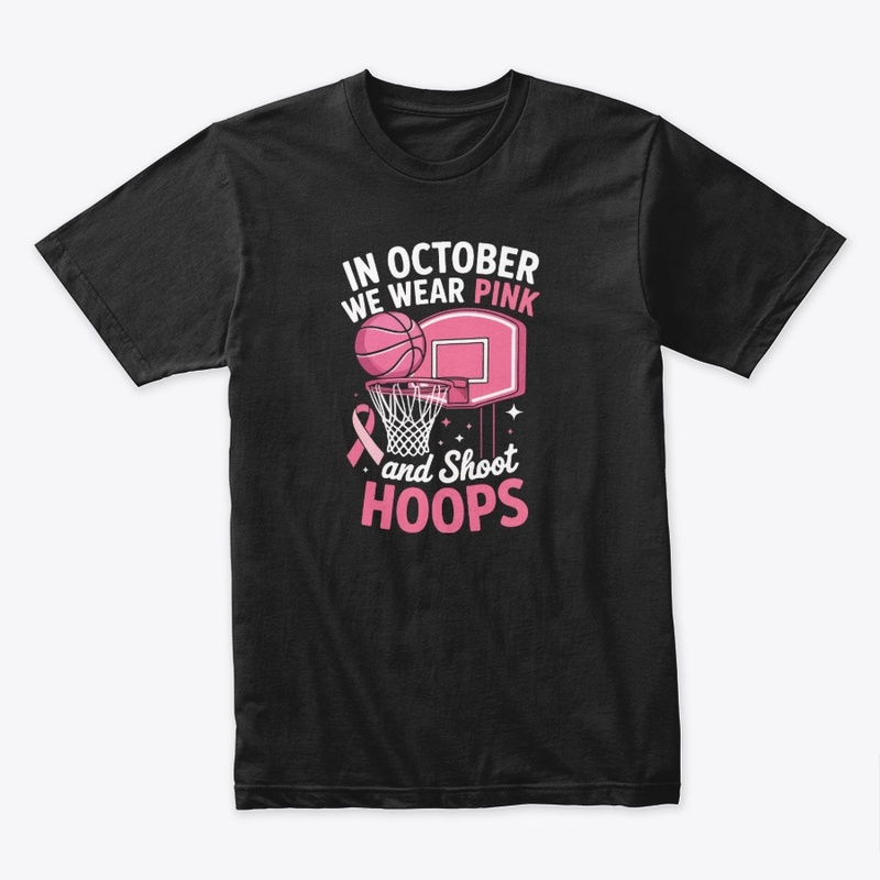 Pink Hoops Breast Cancer Tee - Oct