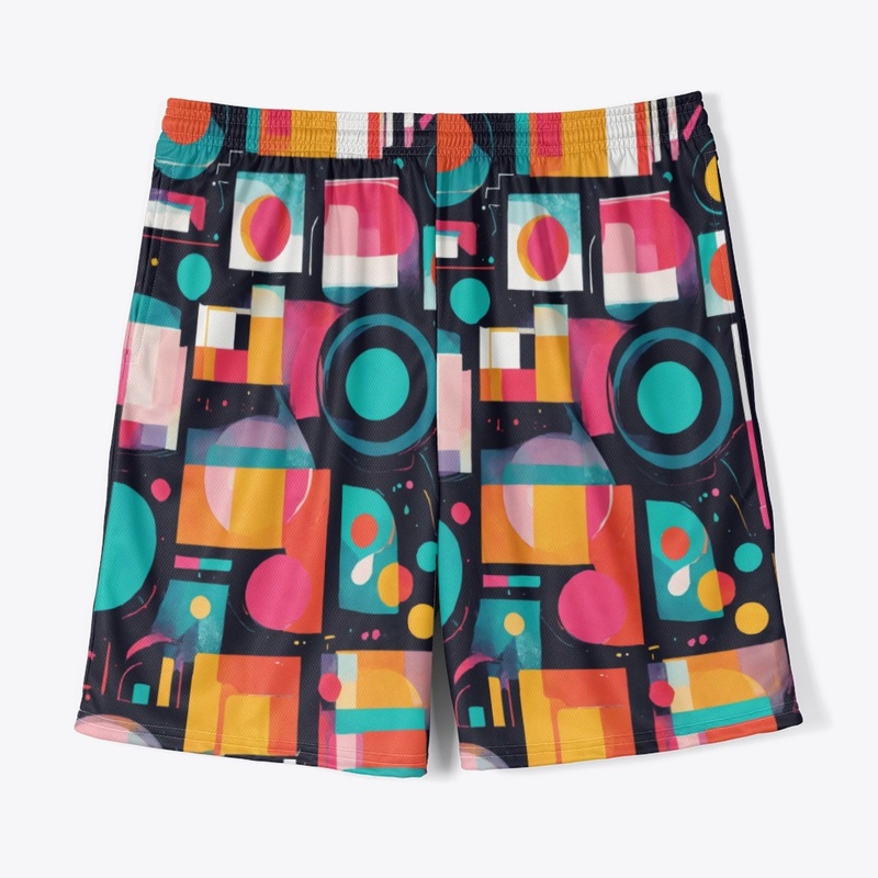 Designer all over print jersey short 