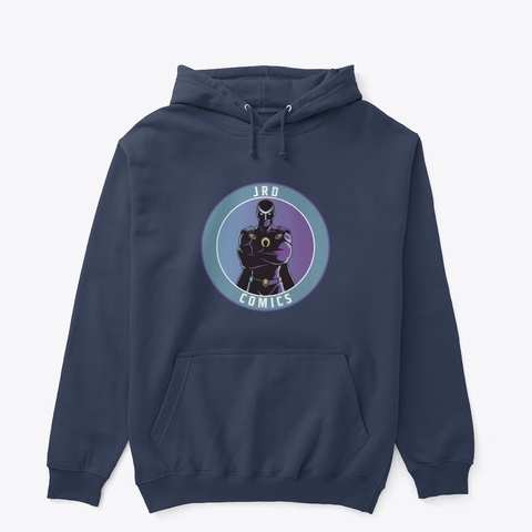 Jrd Comics Hoodie Navy T-Shirt Front