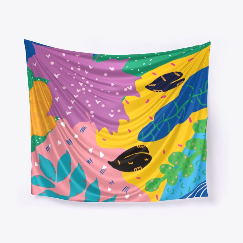 Tropical wall tapestry wall art prints