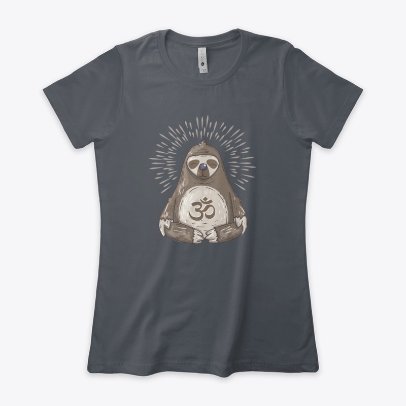 Meditating Sloth. Enlightment Tee.