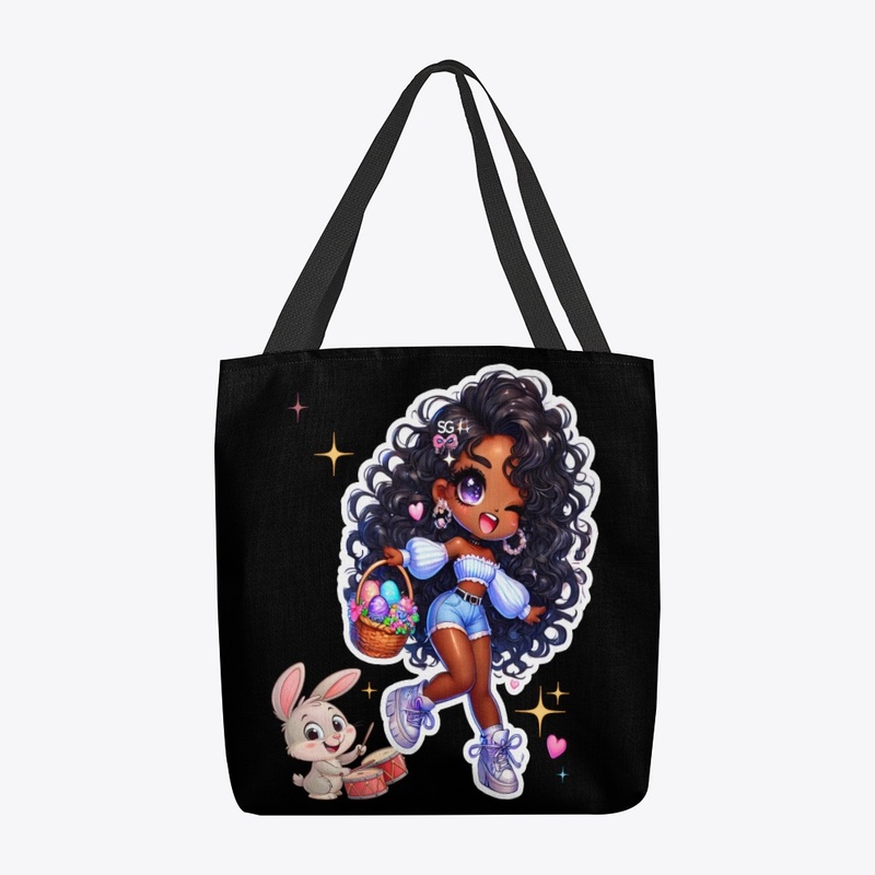 Cartoon Easter Girl Cute Bunny
