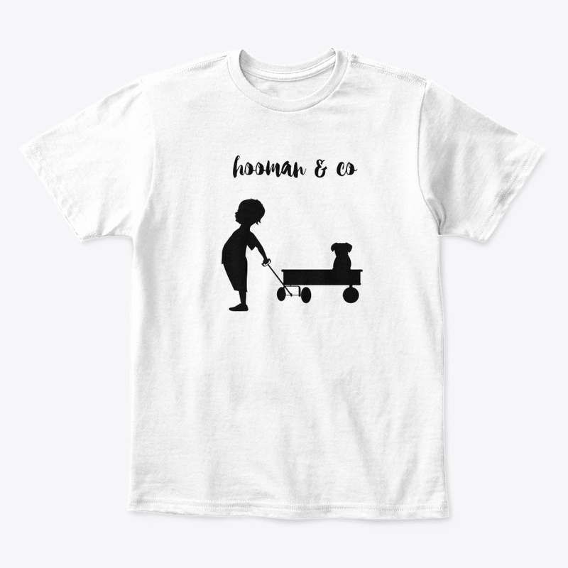 Boy Pulling Puppy in a Cart