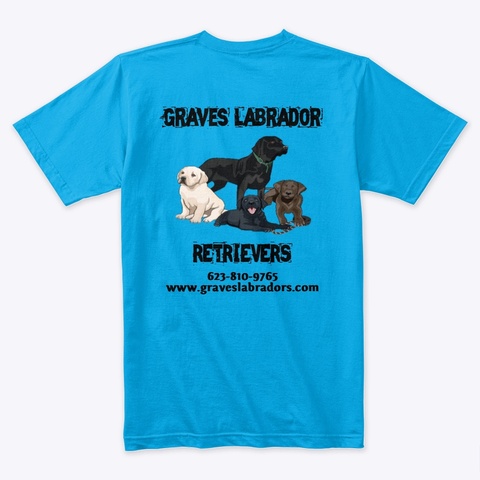 Graves Labradors Turquoise T-Shirt Back
