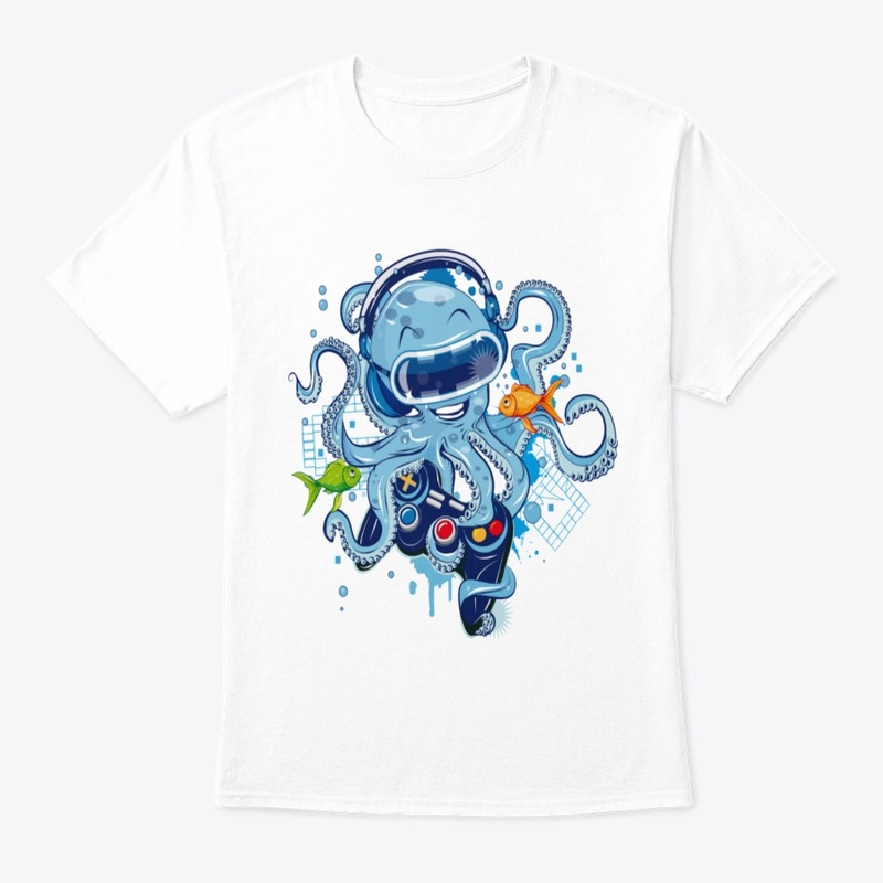 Funny Video Games T-Shirt Octopus