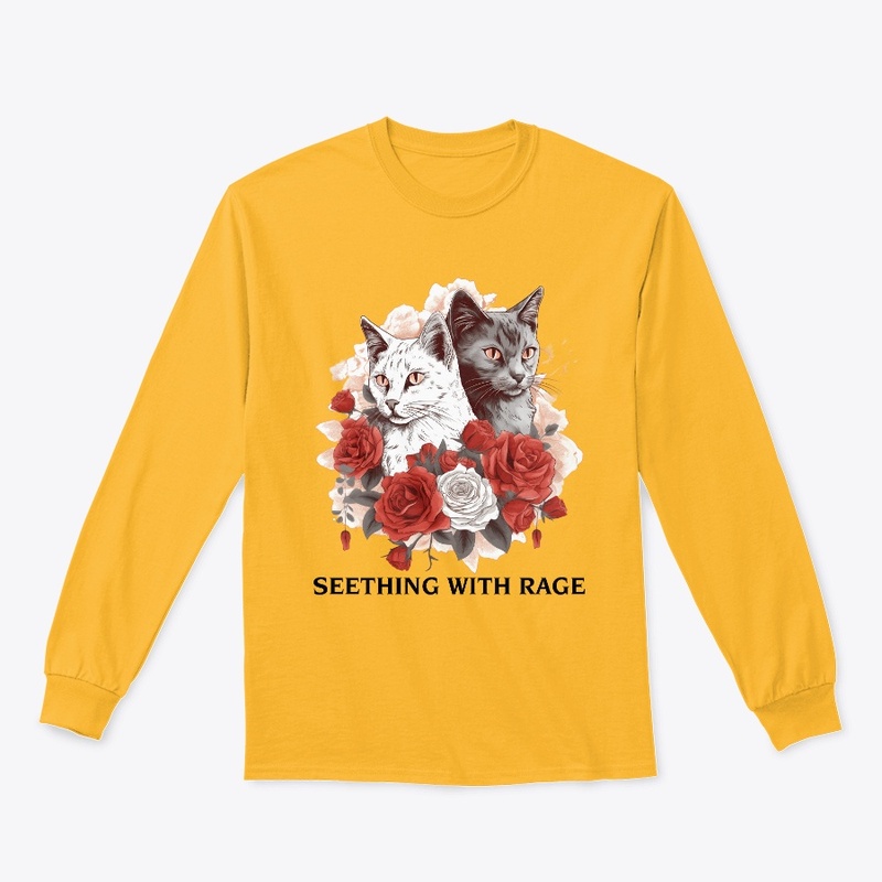 Funny Cat Roses Seething With Rage