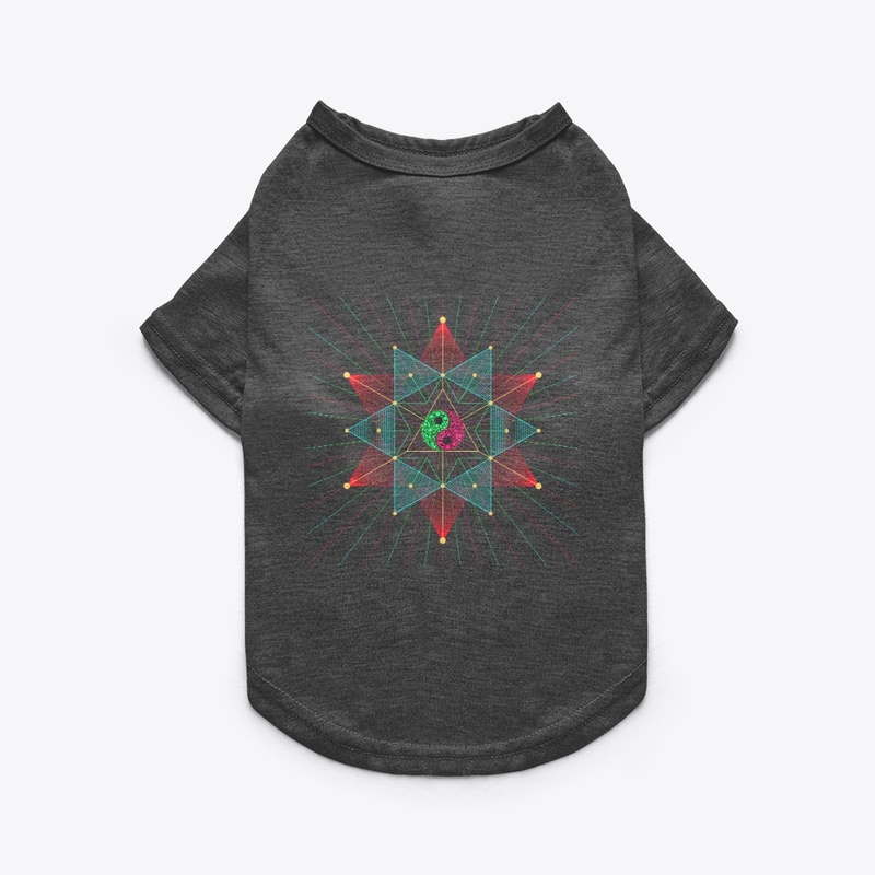 Yin and yang for sacred geometry t-shirt