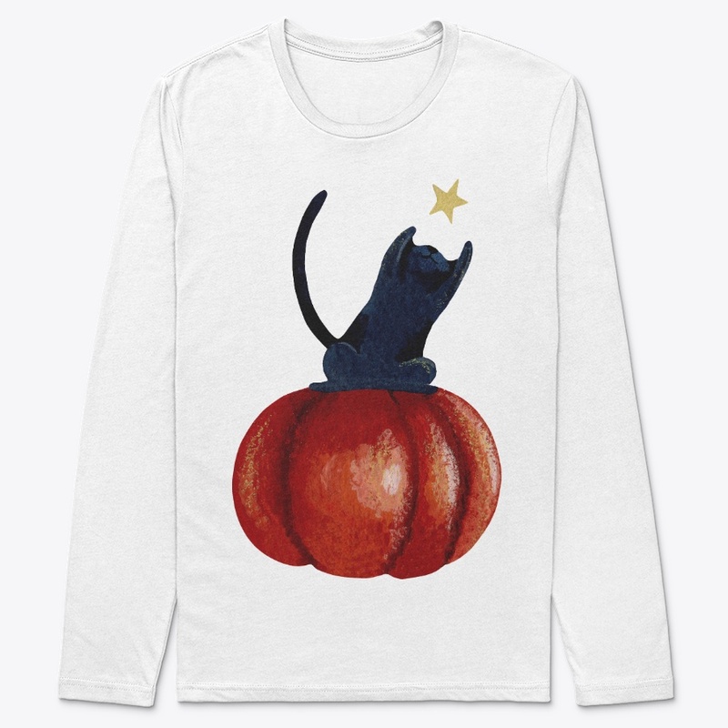Cat on pumpkin Halloween Design