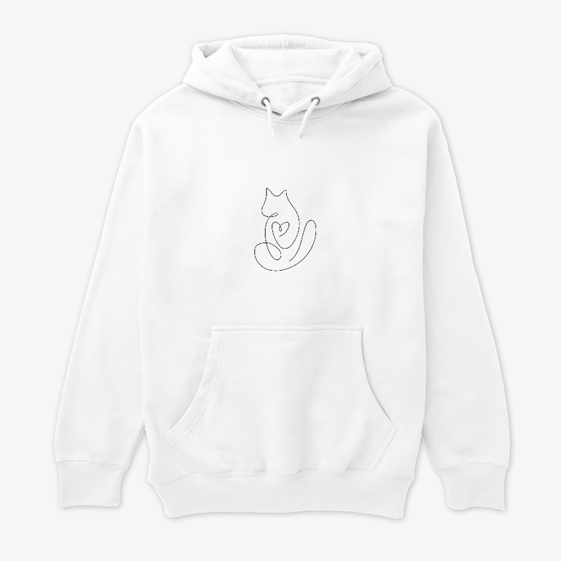Cat love line art t shirt
