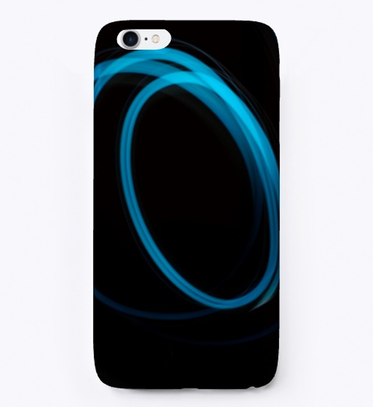 Black and Blue Swirl Abstract