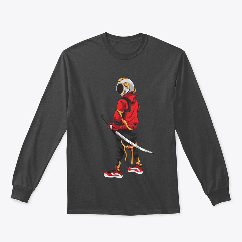 Astronaut Samurai Men's Long Tee