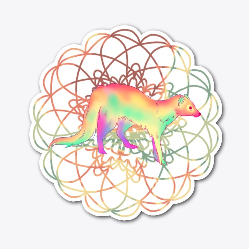 Colorful Animal Mongoose Cute Fun Design