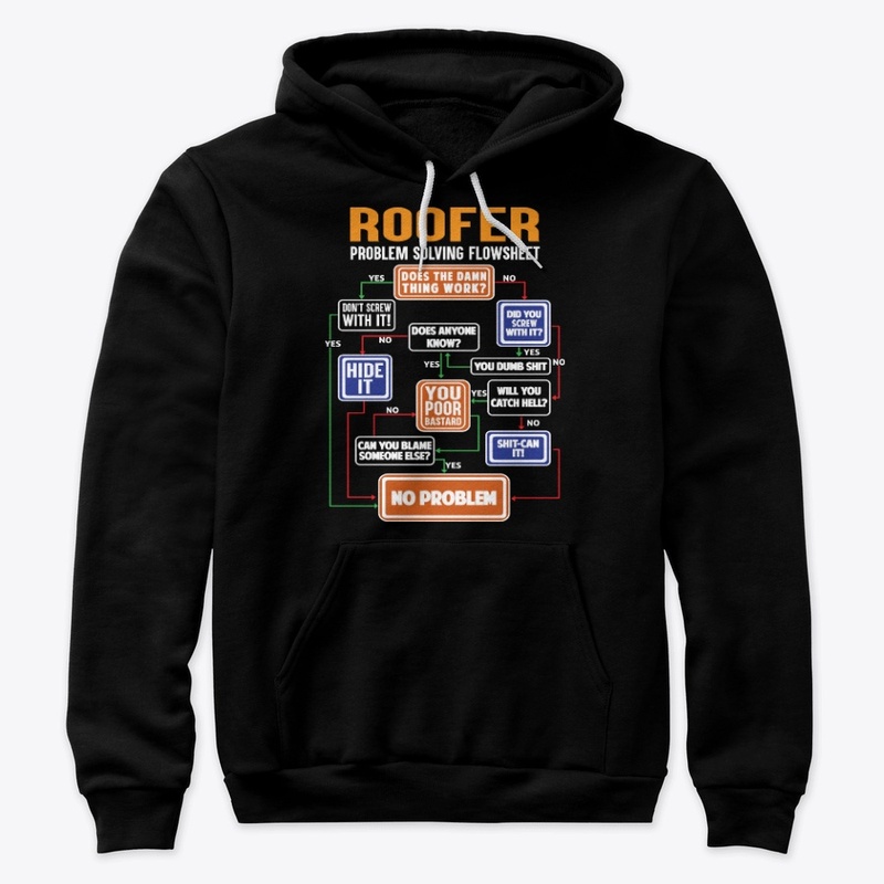 Funny Roofer Gift Solving Flowsheet