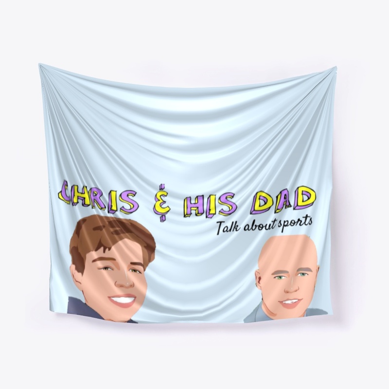 chris and his dad wall tapestry 