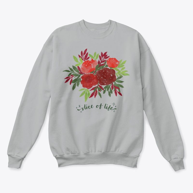 Bright Red Floral Artwork