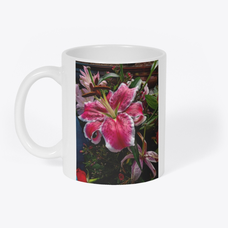 Big Petaled Pink and White Lily