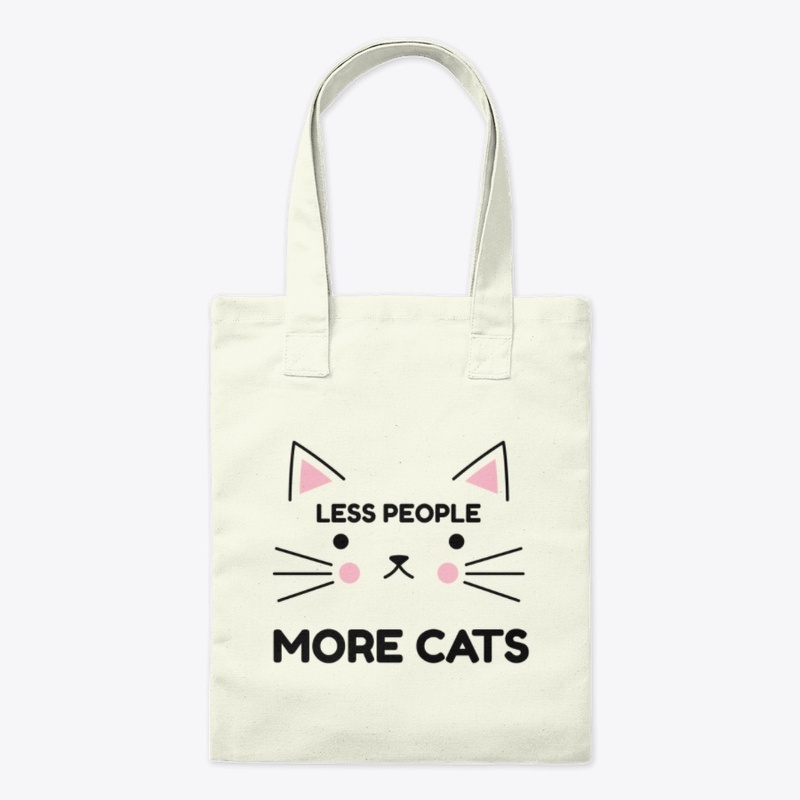 LESS PEOPLE MORE CATS T SHIRT...........