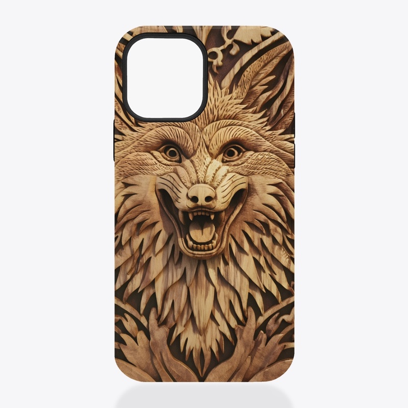 Best carved Wolf Iphone cover design.