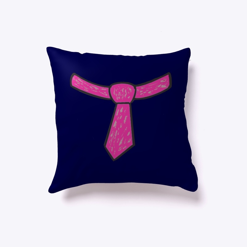 Pink Tie Pillow