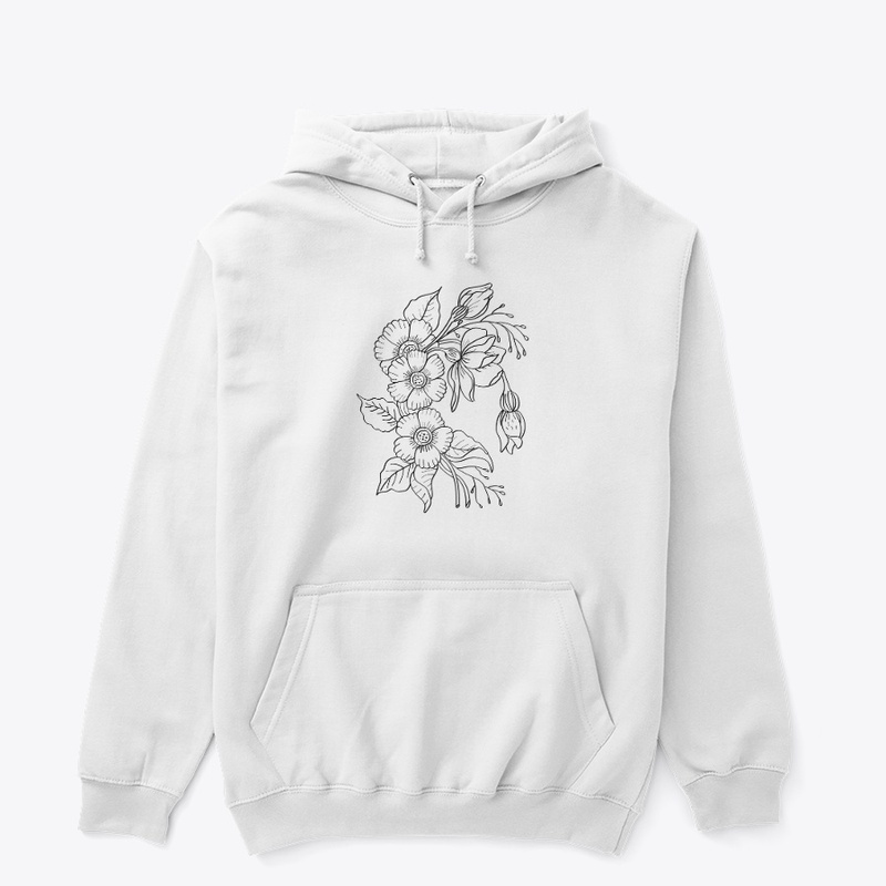 Beautiful flower hand drawn