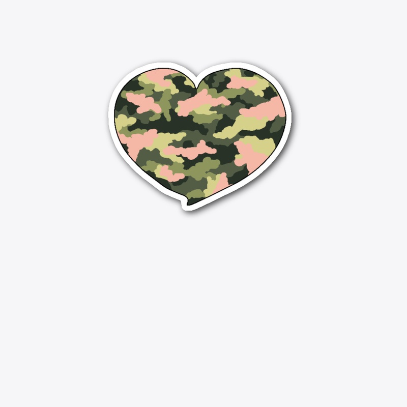 Pretty With Pink Camo Heart