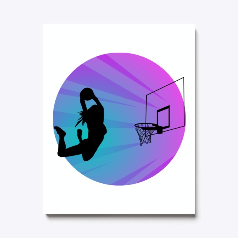 Basketball - Female Player With Big Dunk