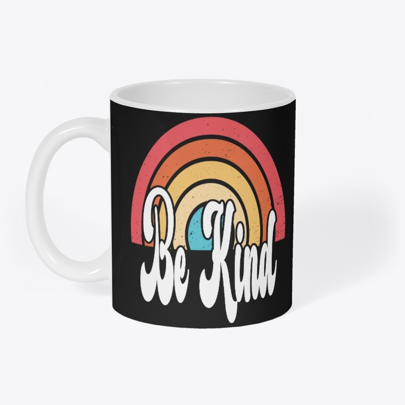 Be Kind retro vintage rainbow