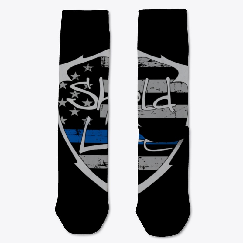 Shield Life-Police Thin Blue Line Flag