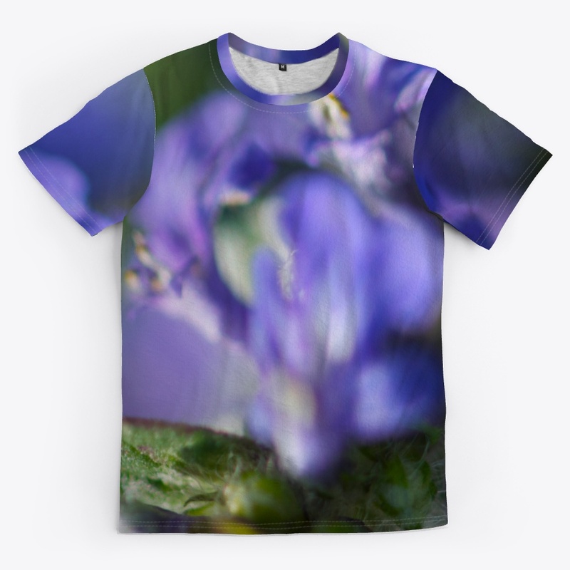 Blue and purple flowers in nature