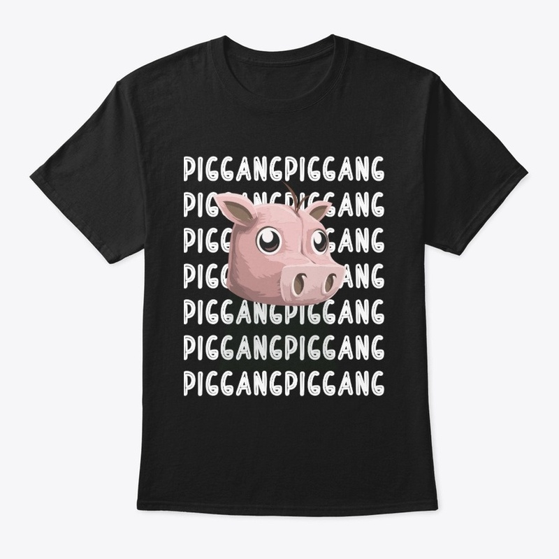 cute pink pig with PIG-GANG text