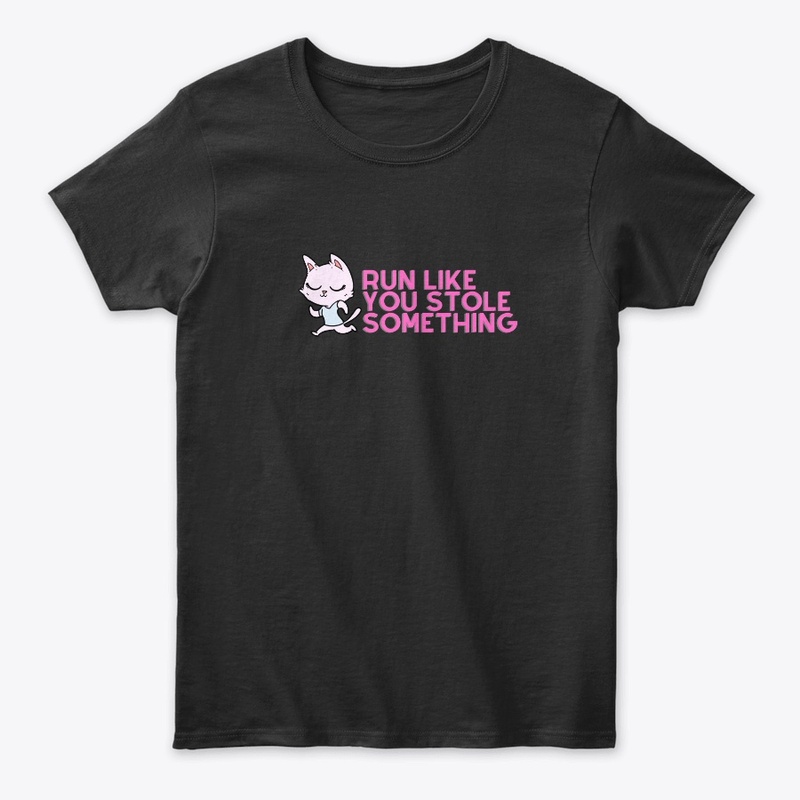 Run Like You Stole Something pink wc