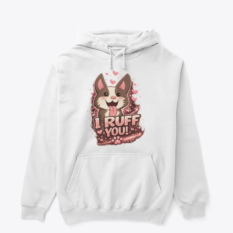 I Ruff You Cute Dog Valentine Design