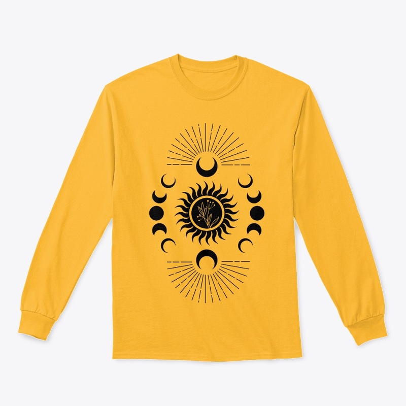 Mystic Moon  Phase And Sun Shirt