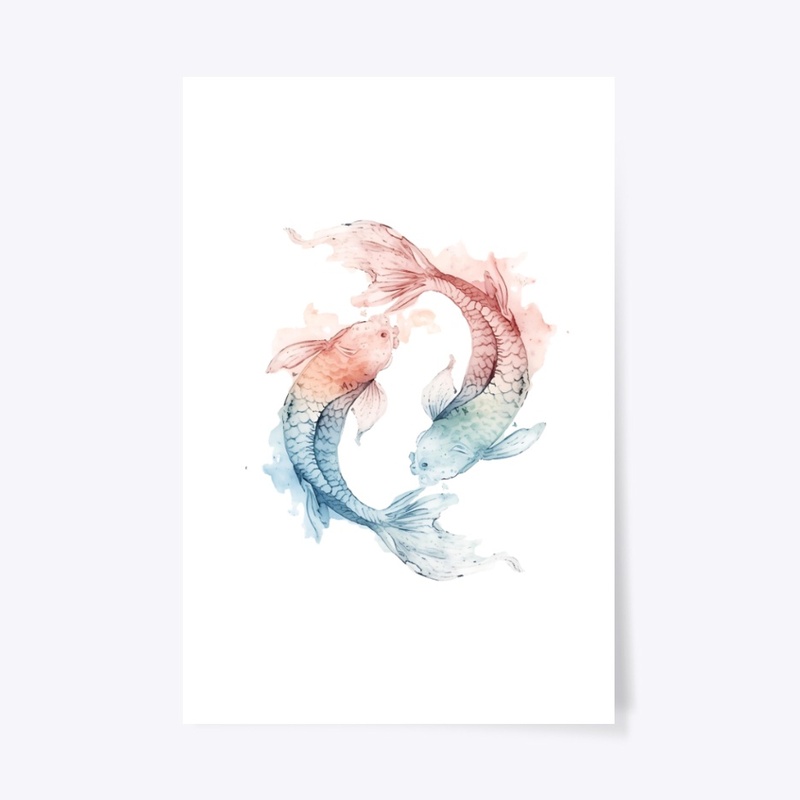 Pisces in Dreamy Light Watercolors