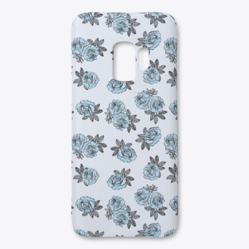 Blue Rose Pattern Color Vector