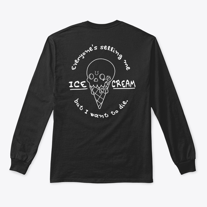 Ice Cream Skull Black