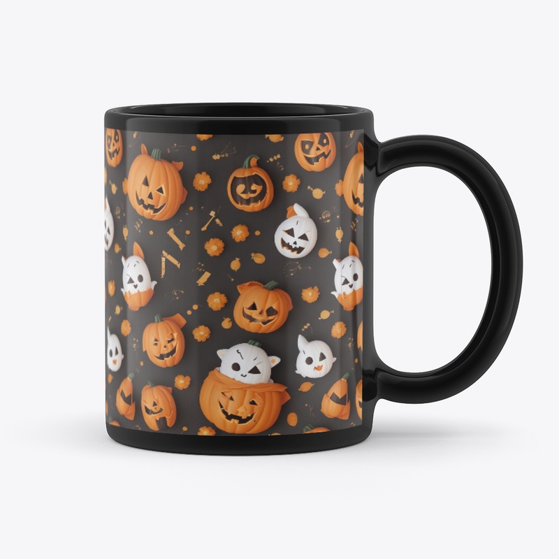 Halloween Orange and White Pumpkin 