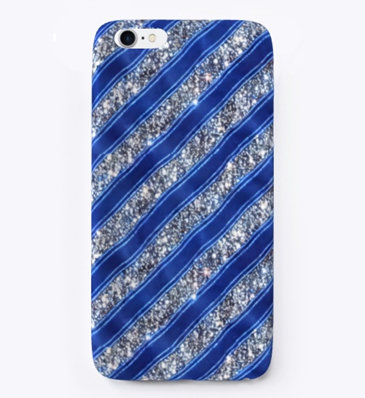 Light Blue and Sparkly Silver Design 