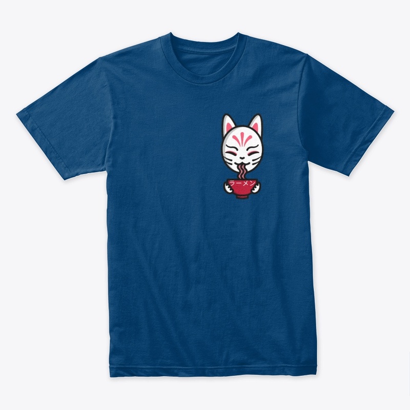 Kitsune fox eating Ramen! Japanese Folk
