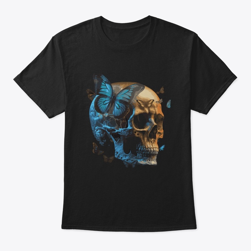 skull in flower