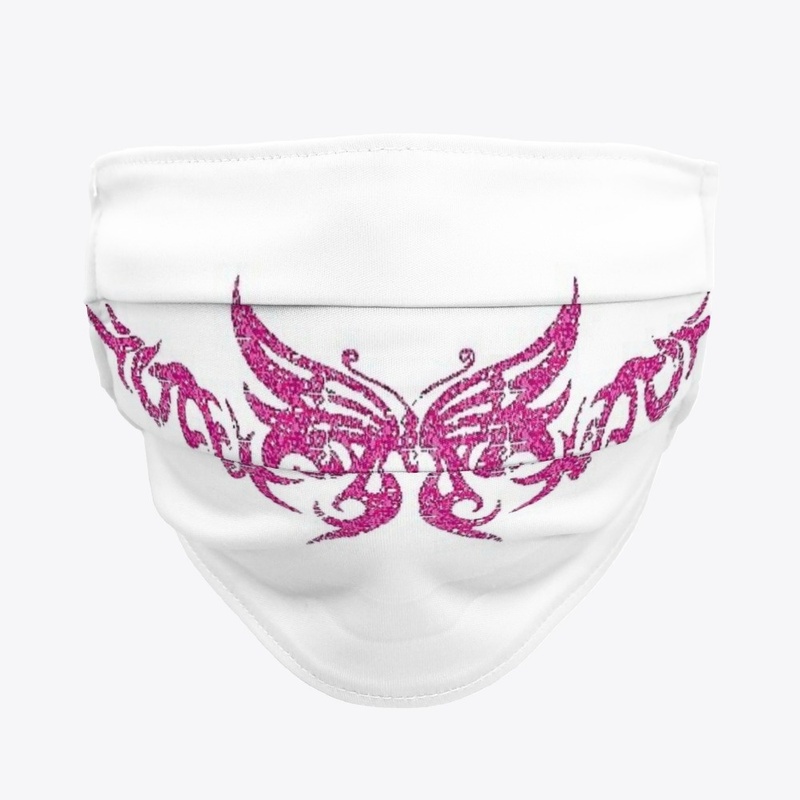 pink glitter butterfly mask