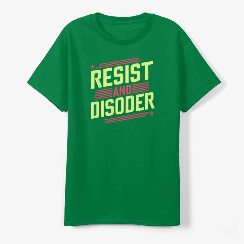 "Resist and Disorder Neon Graphic Tee"