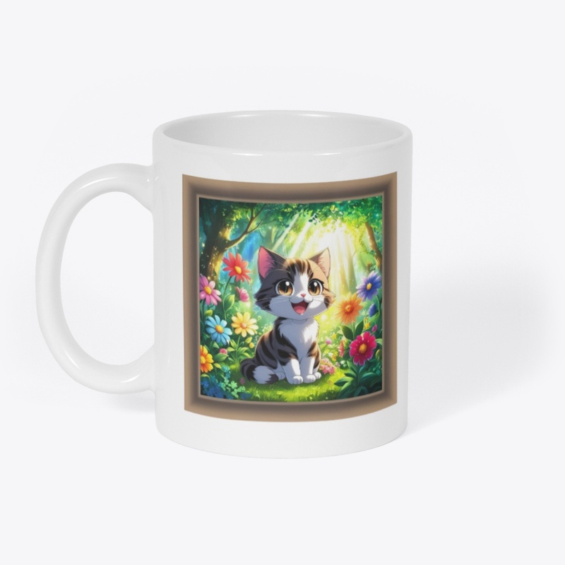 Cute Cat in Forest Tee