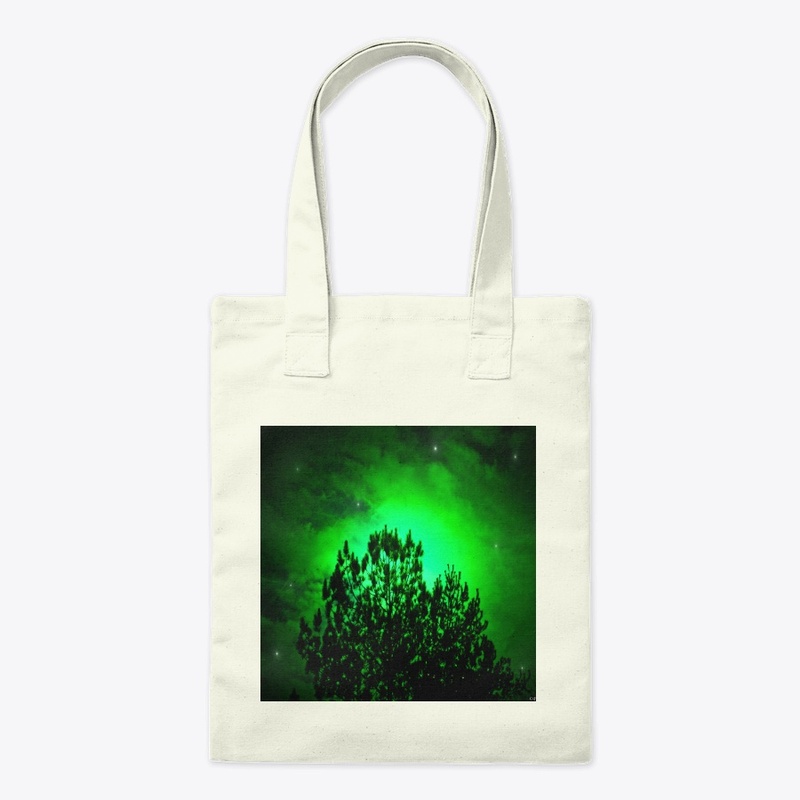 green tree glowing