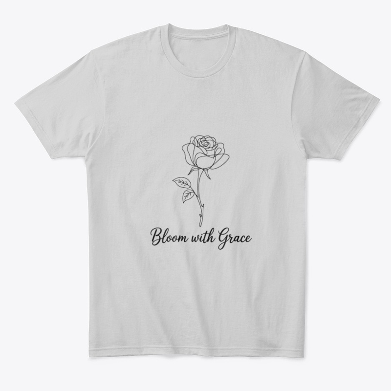 Bloom with Grace Minimalist Floral Tee